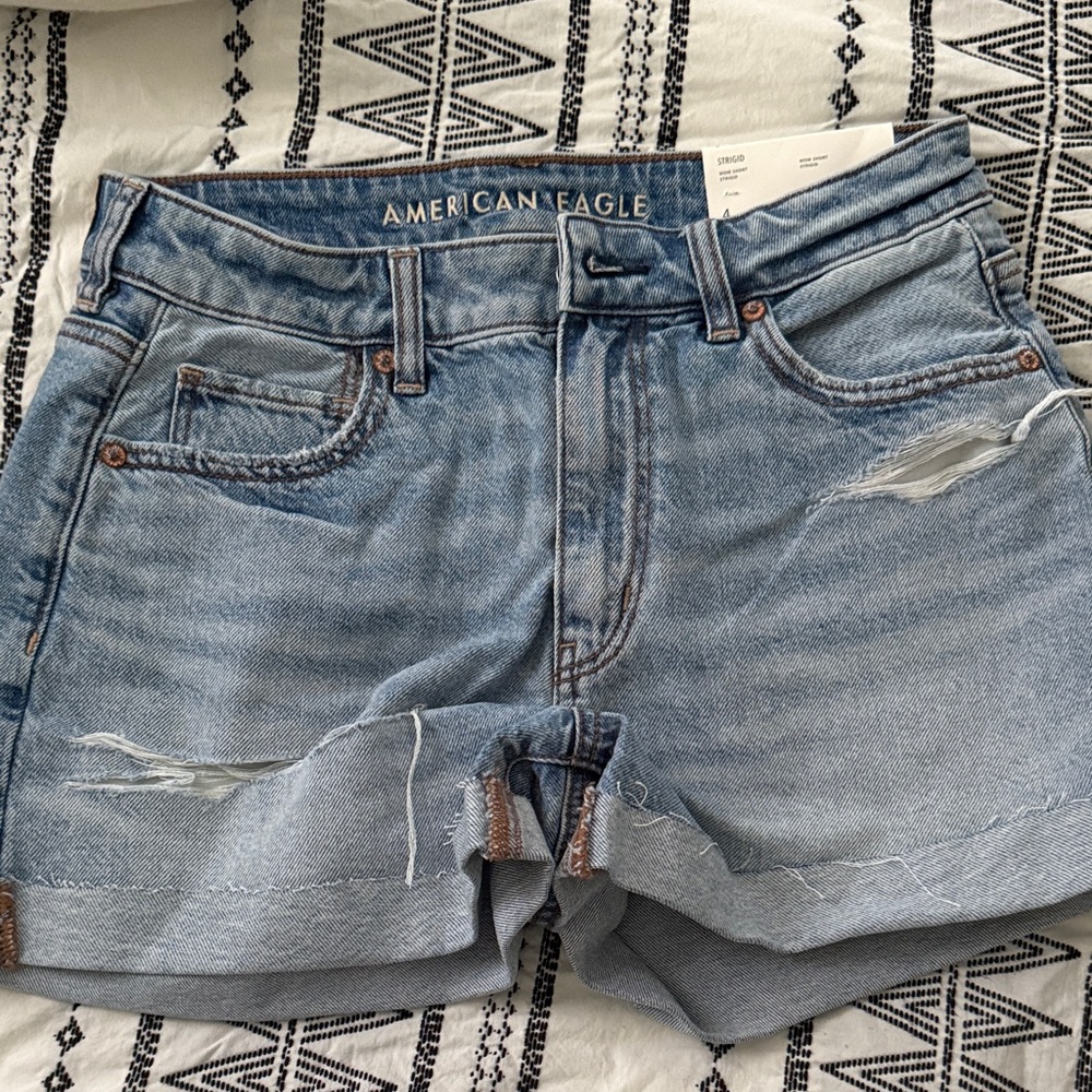 American Eagle Outfitters Light Blue High Waist Shorts